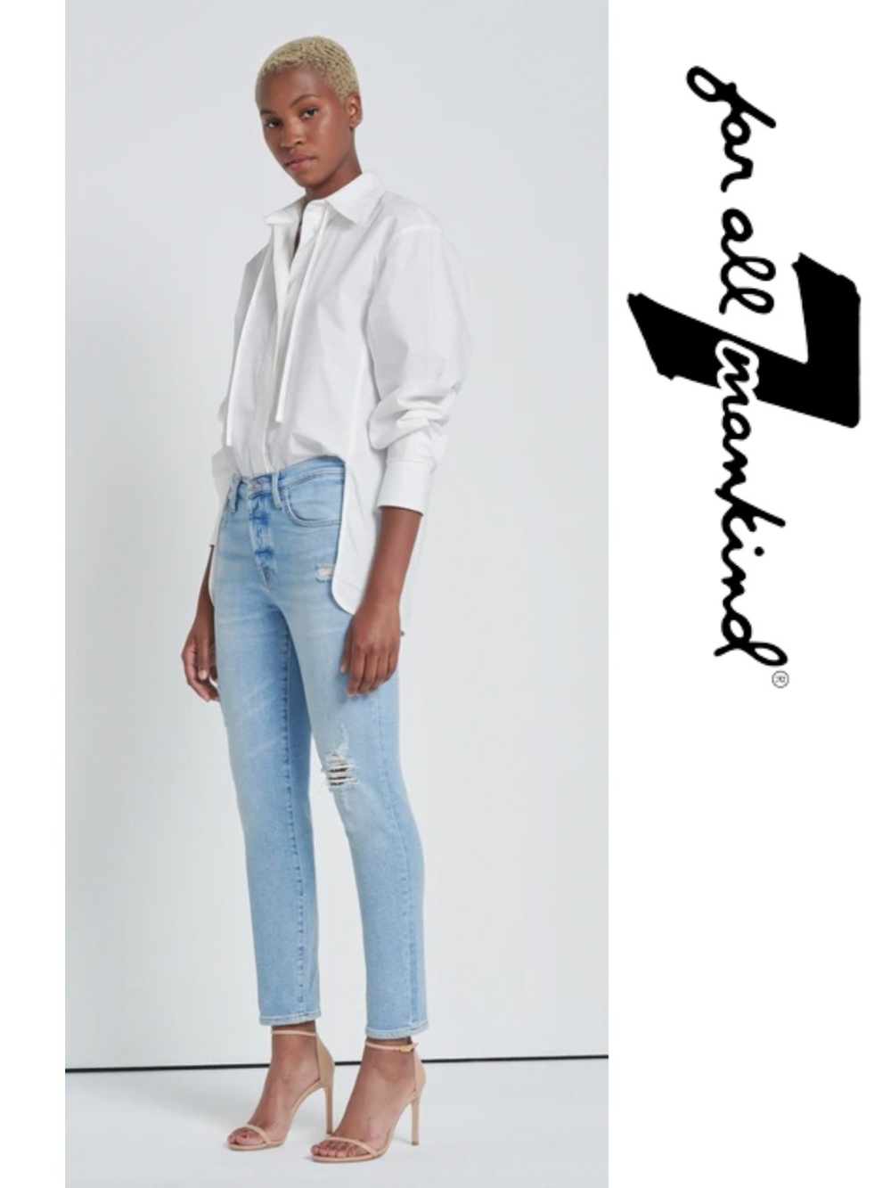 7 For All Mankind Luxe Josefina w/Clean Pocket in Wild Fleur -Size 23 Regular